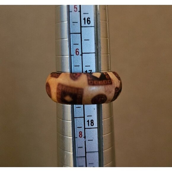 Size 6.5 Real Wood Unisex Ring Handcrafted Matte Finish Minimalist Jewelry - Picture 4 of 4